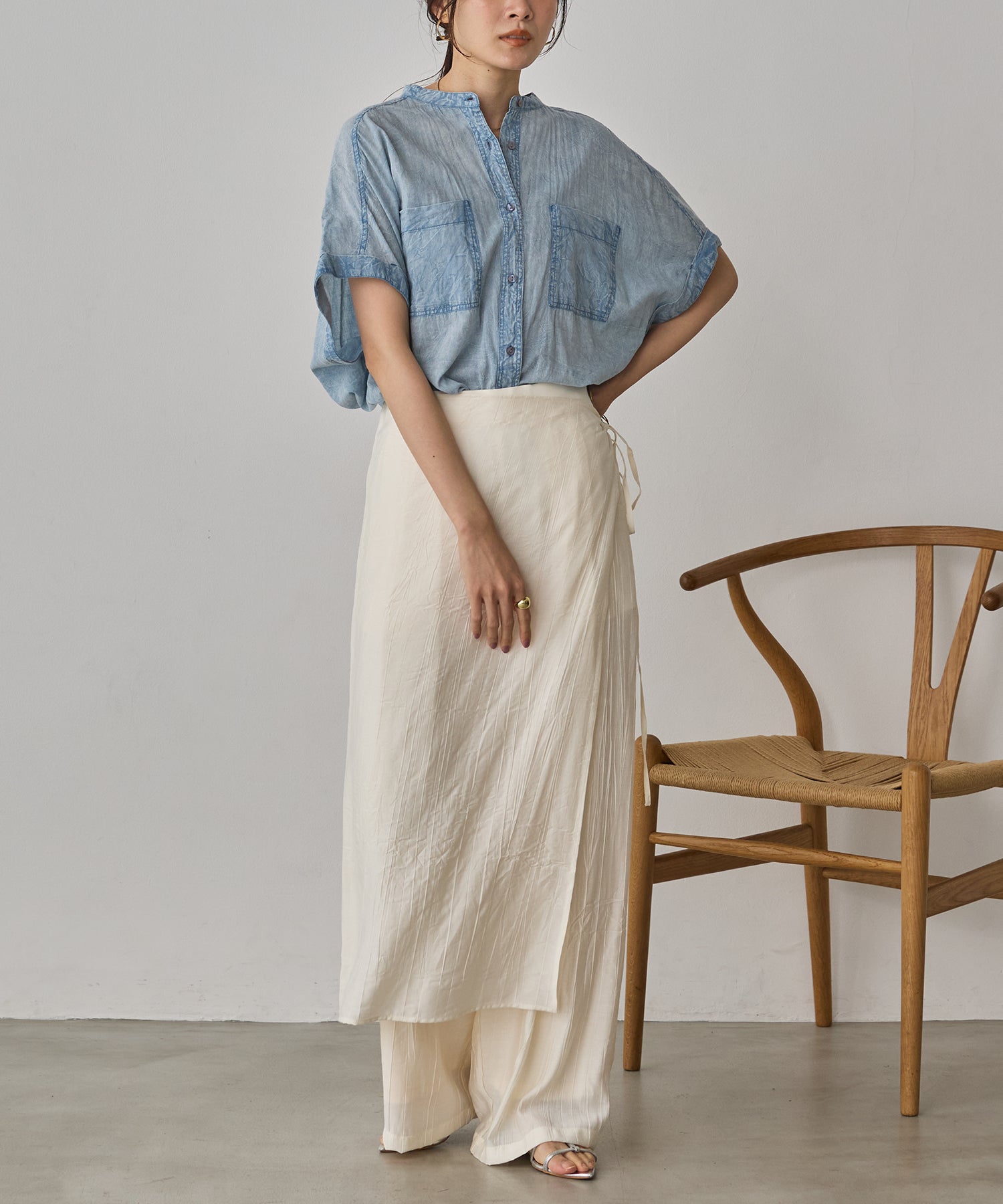 ACID-WASH SHORT-SLEEVE SHIRT
