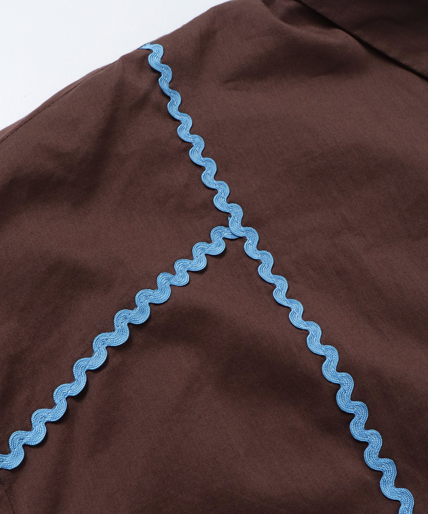 コットンボイル 配色ラインシャツ