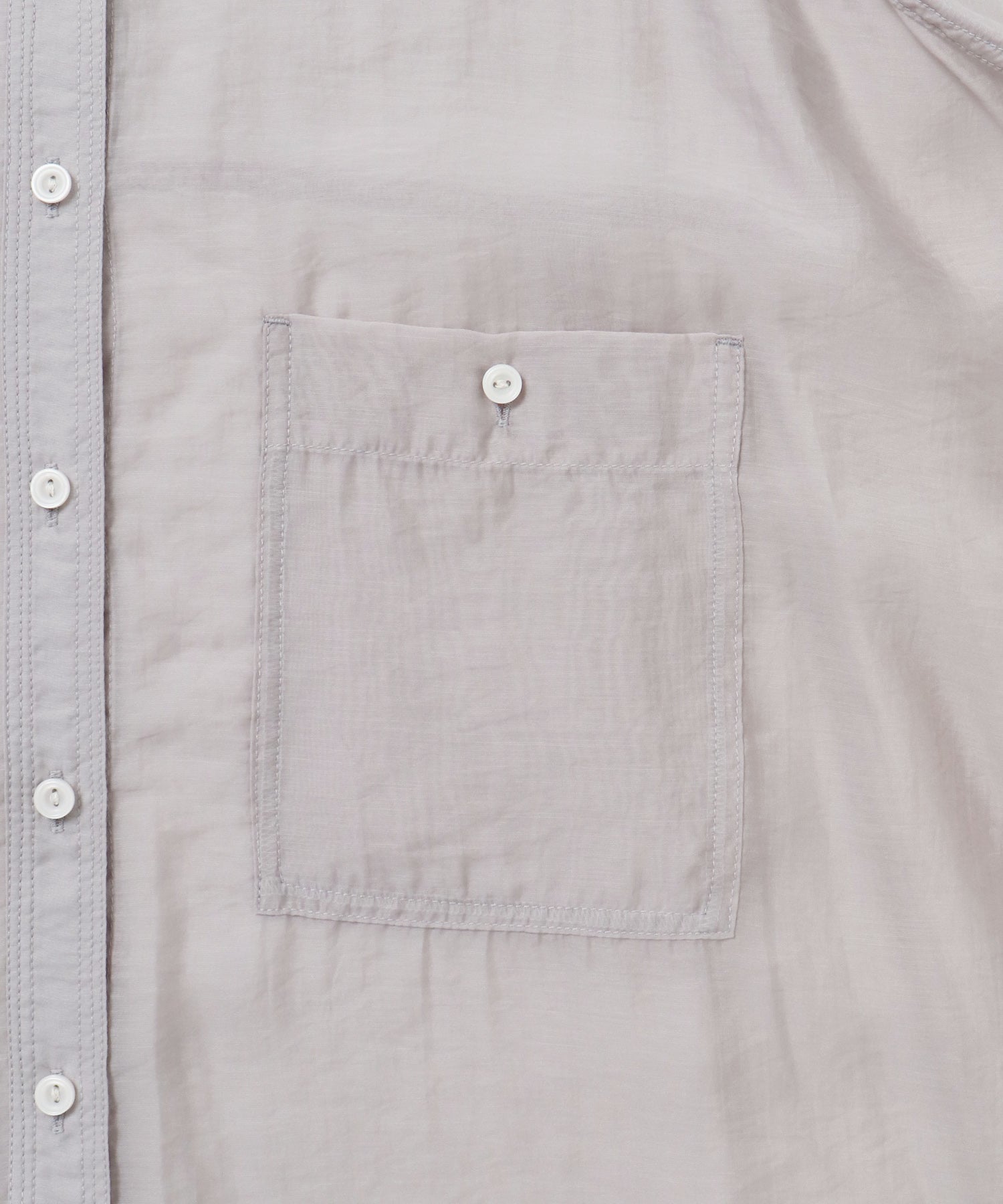 《一部予約》【WEB限定/別注】バンドカラー シアーシャツ