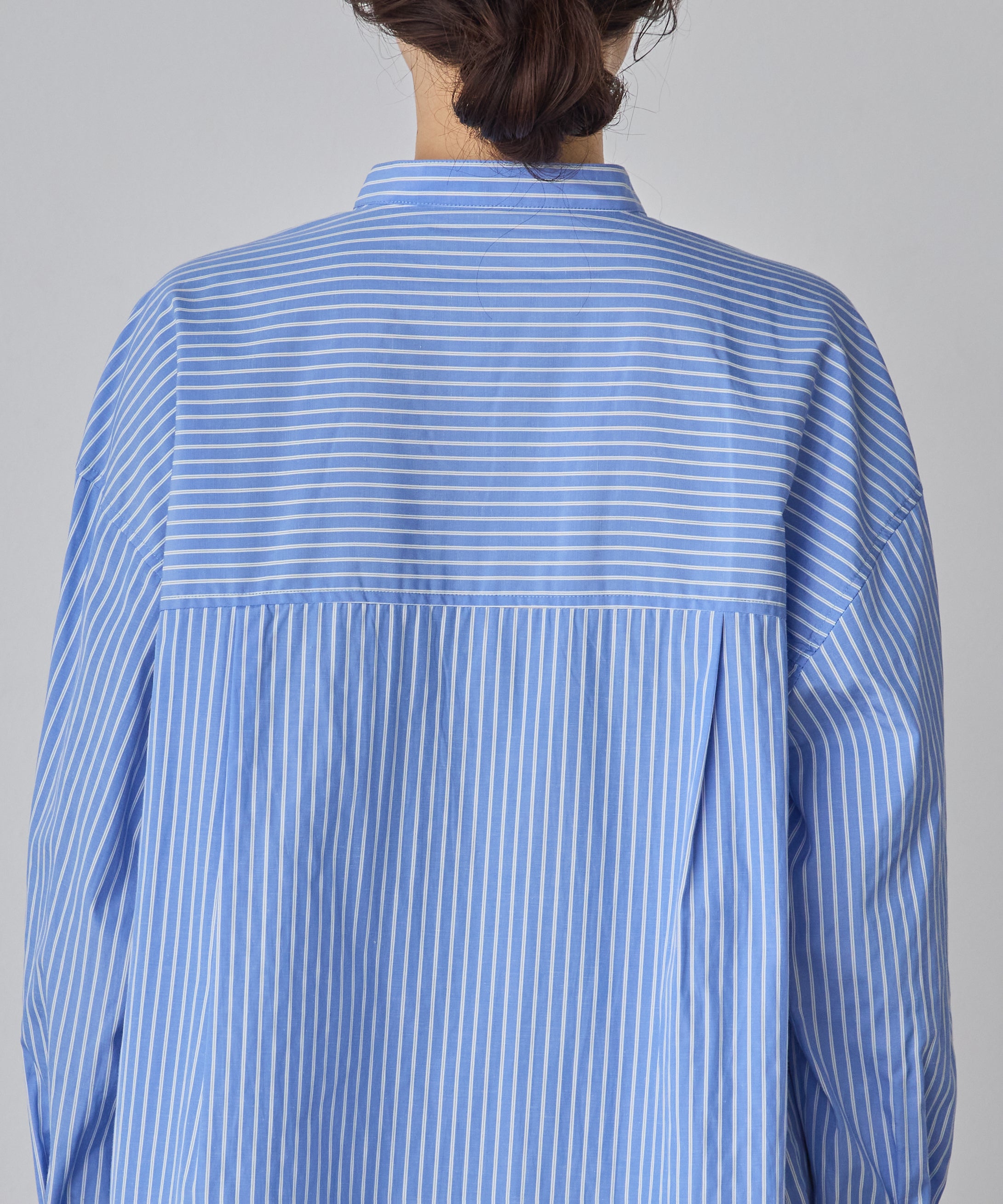 【WEB限定/別注】【イージーケア】バンドカラーオーバーデザインシャツ