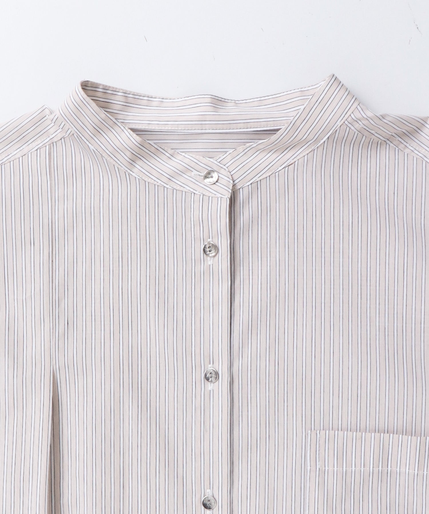 【WEB限定/別注】【イージーケア】バンドカラーオーバーデザインシャツ