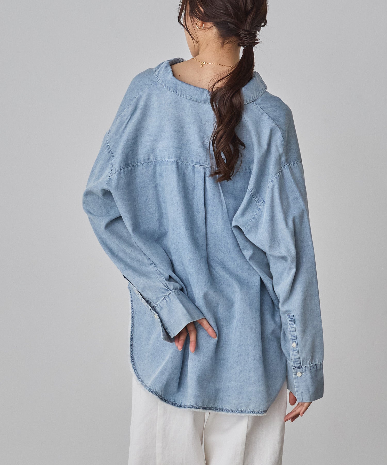 BROAD/TENCEL DENIM SKIPPER SHIRT