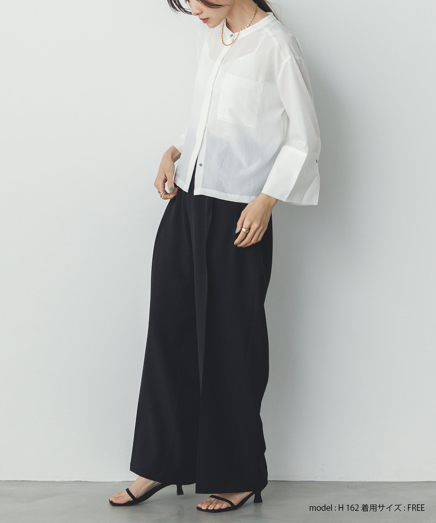 スパンローン カフスポイントシャツ