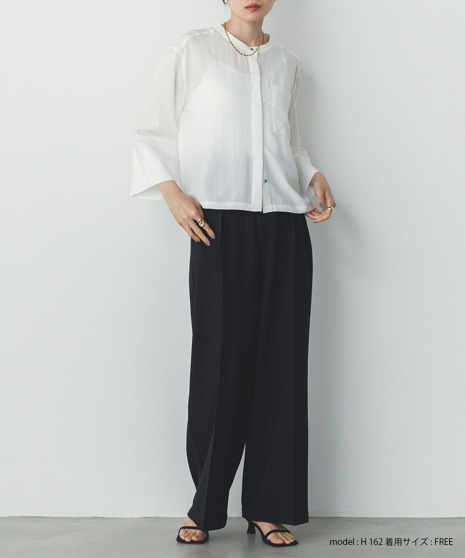 スパンローン カフスポイントシャツ