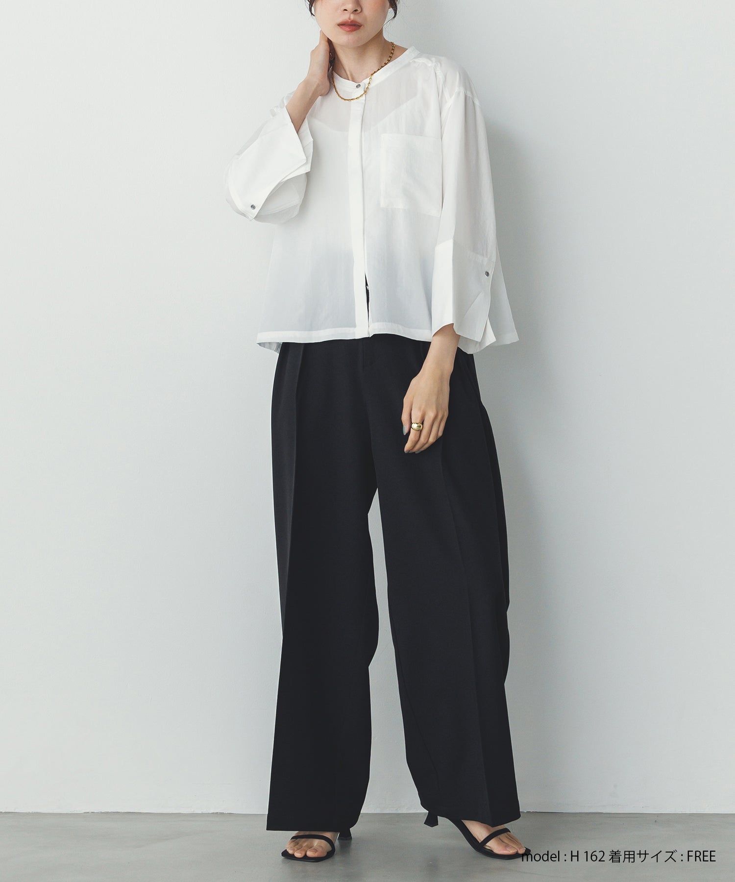 スパンローン カフスポイントシャツ