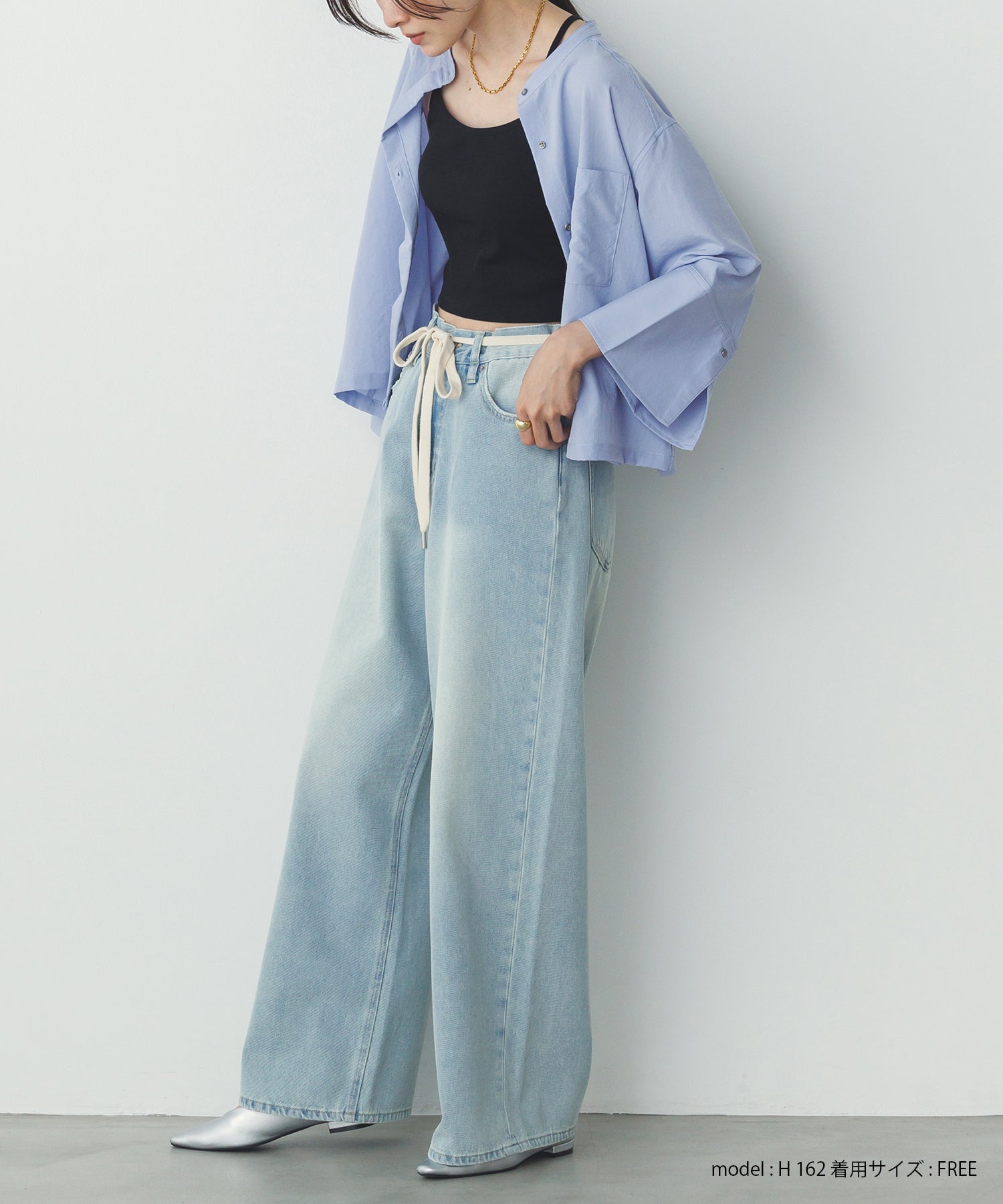 スパンローン カフスポイントシャツ