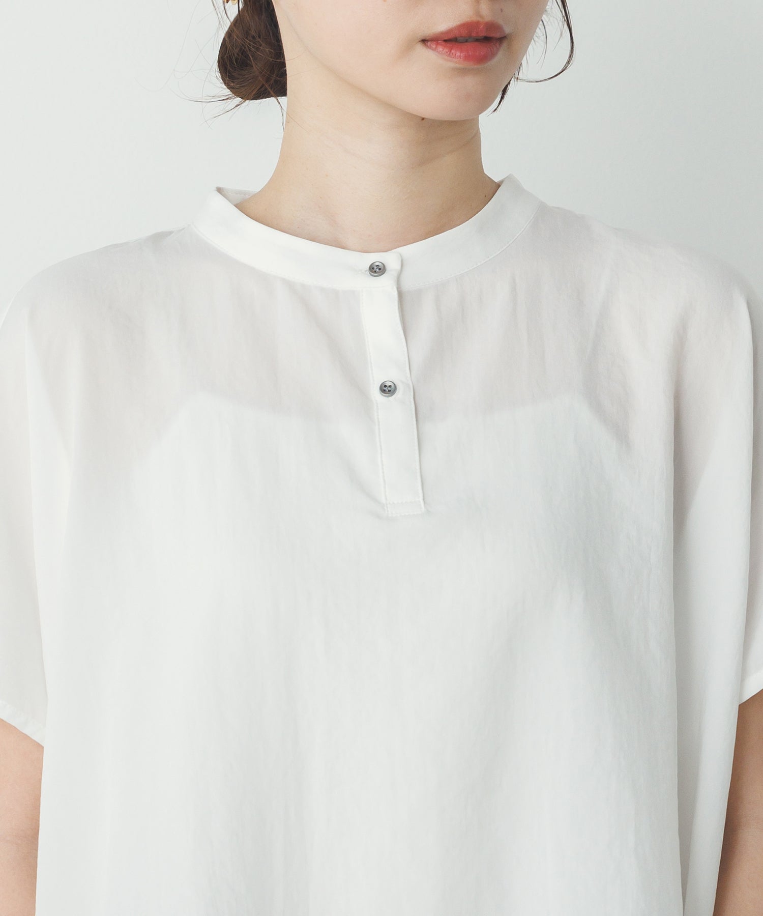 スパンローン ボリュームフレンチブラウス