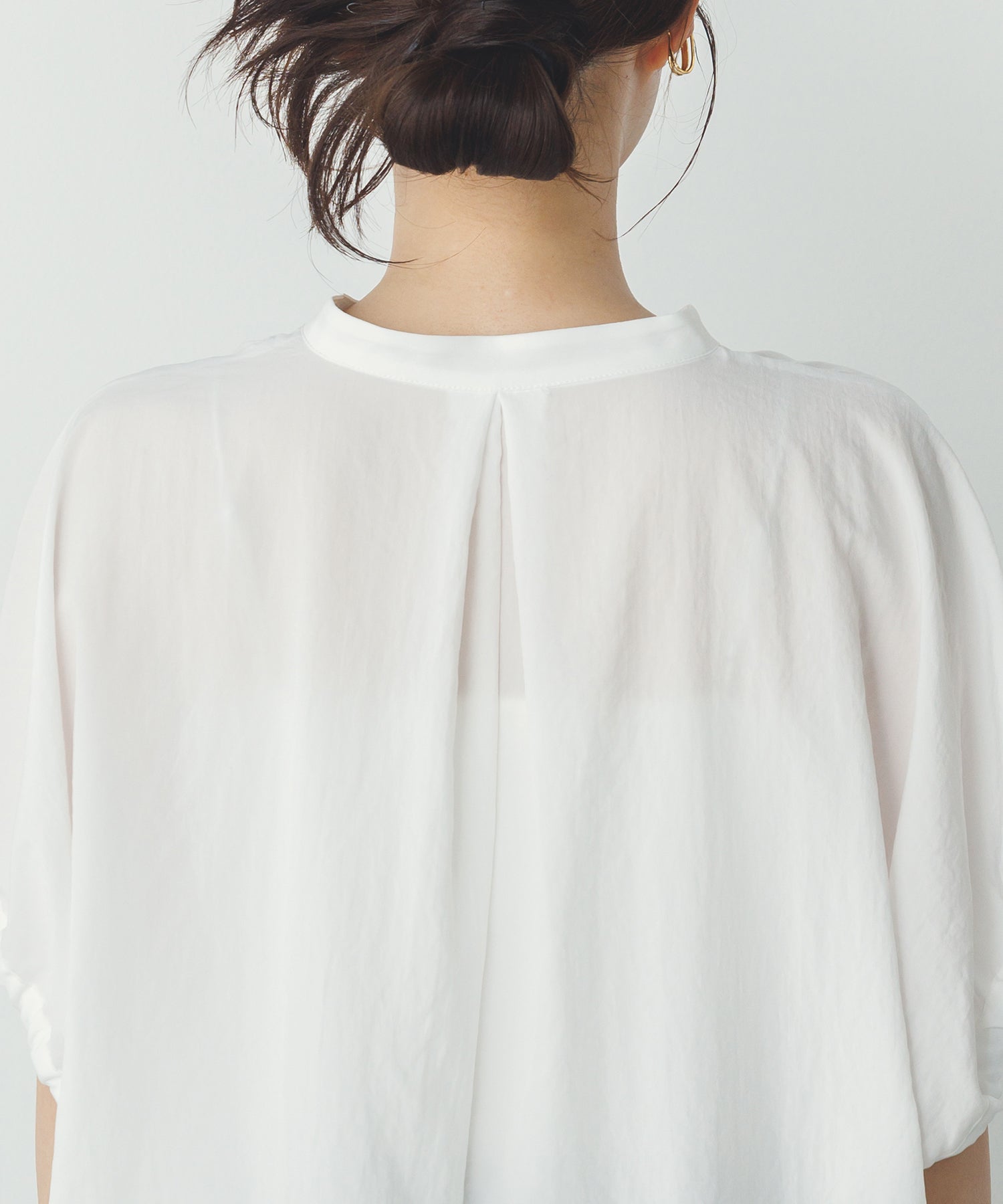 スパンローン ボリュームフレンチブラウス
