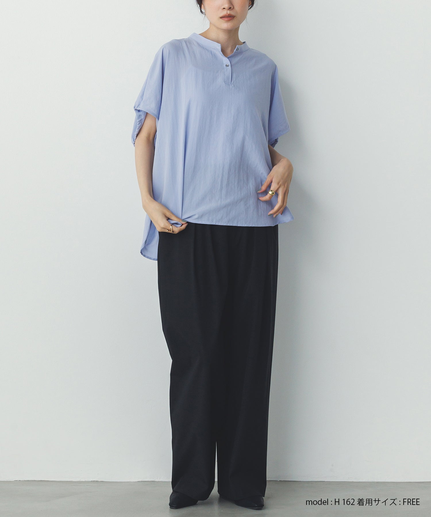 スパンローン ボリュームフレンチブラウス