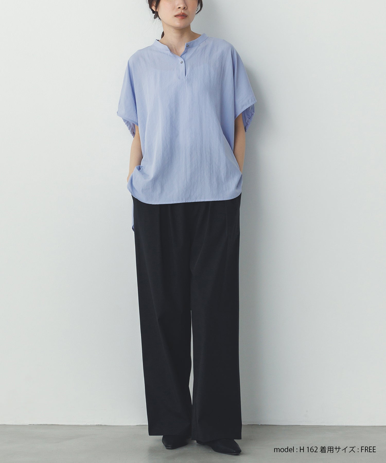 スパンローン ボリュームフレンチブラウス