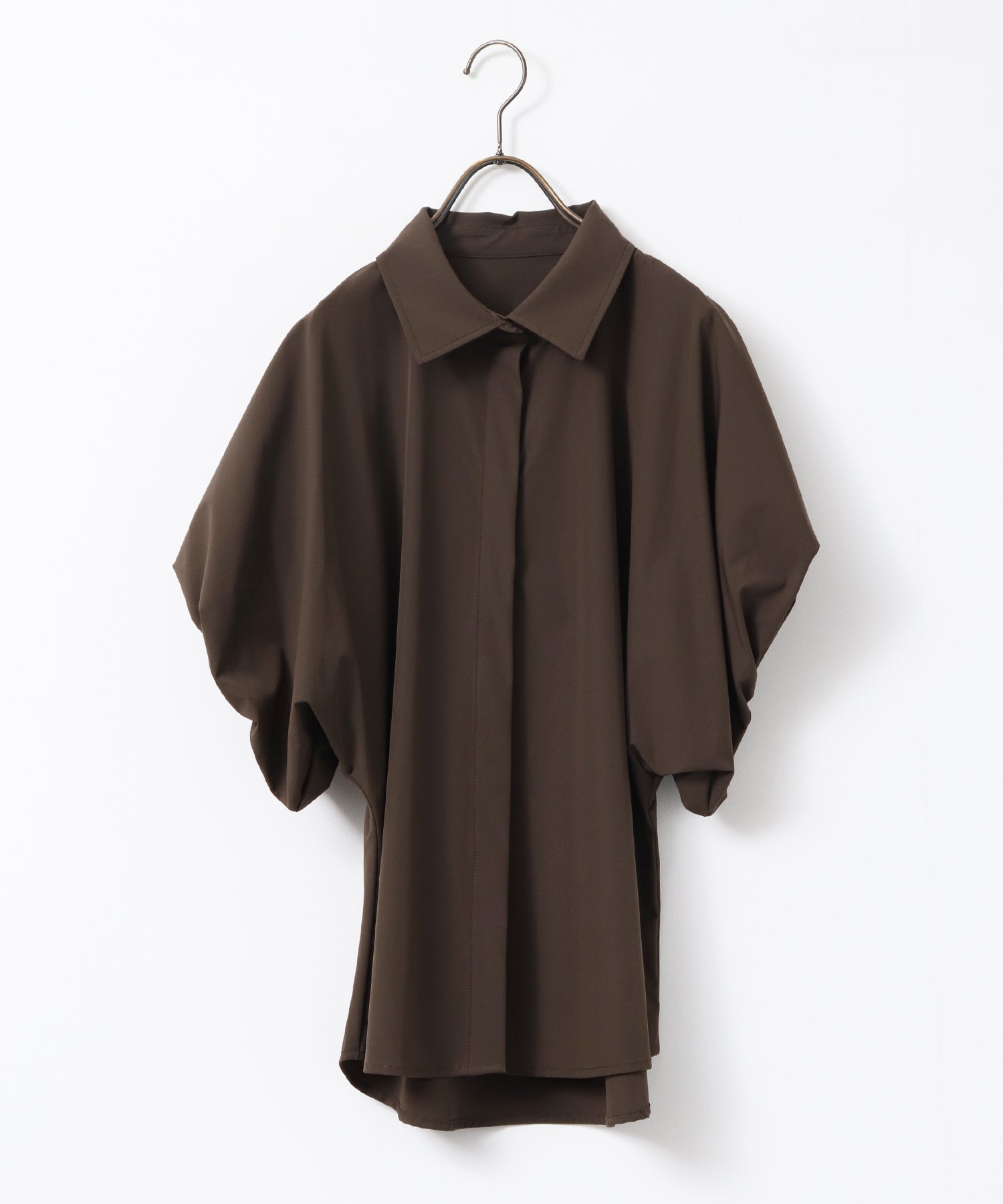 【接触冷感】 パフスリーブシャツ