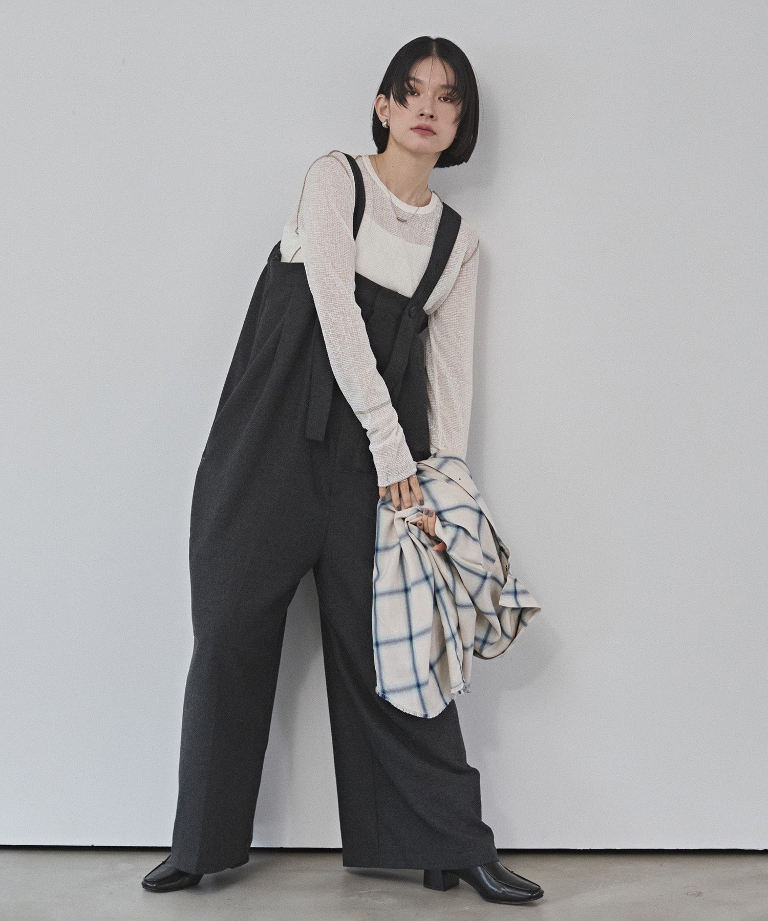 【新色追加】オンブレチェック オーバーシャツ