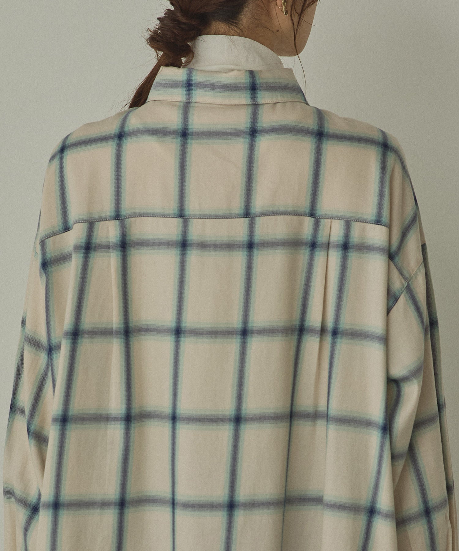 【新色追加】オンブレチェック オーバーシャツ