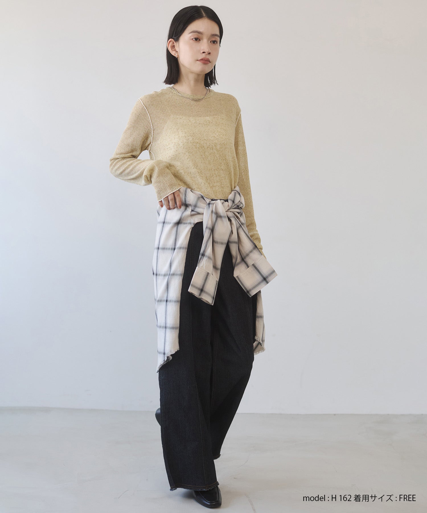 【新色追加】オンブレチェック オーバーシャツ