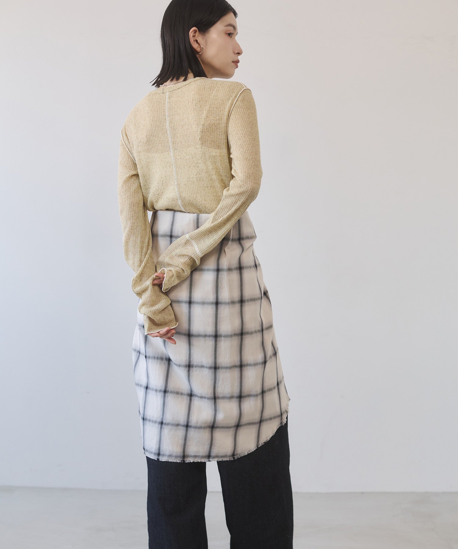 【新色追加】オンブレチェック オーバーシャツ