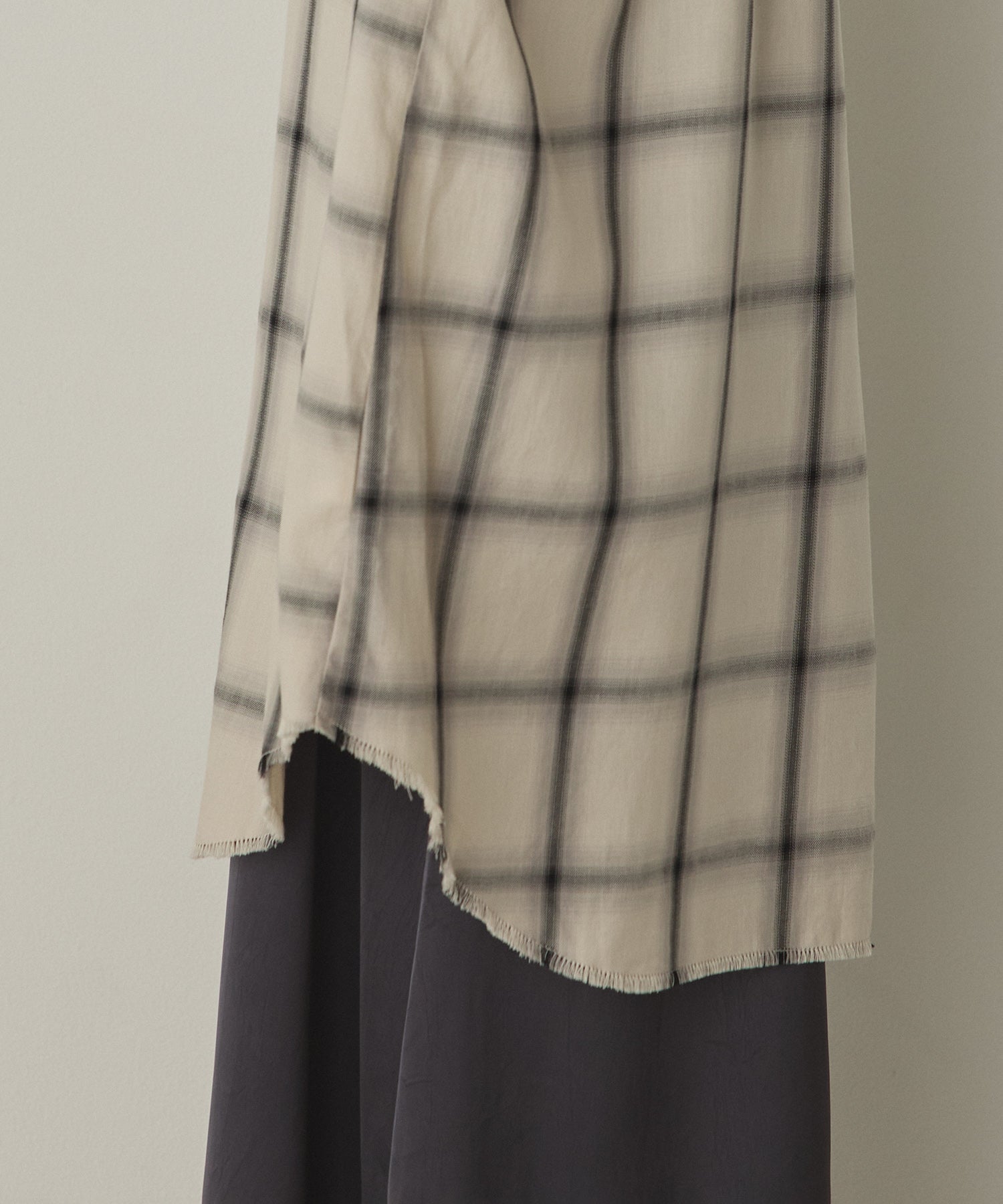 【新色追加】オンブレチェック オーバーシャツ