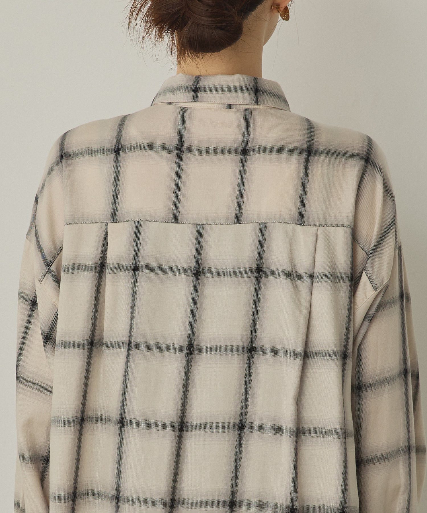 【新色追加】オンブレチェック オーバーシャツ
