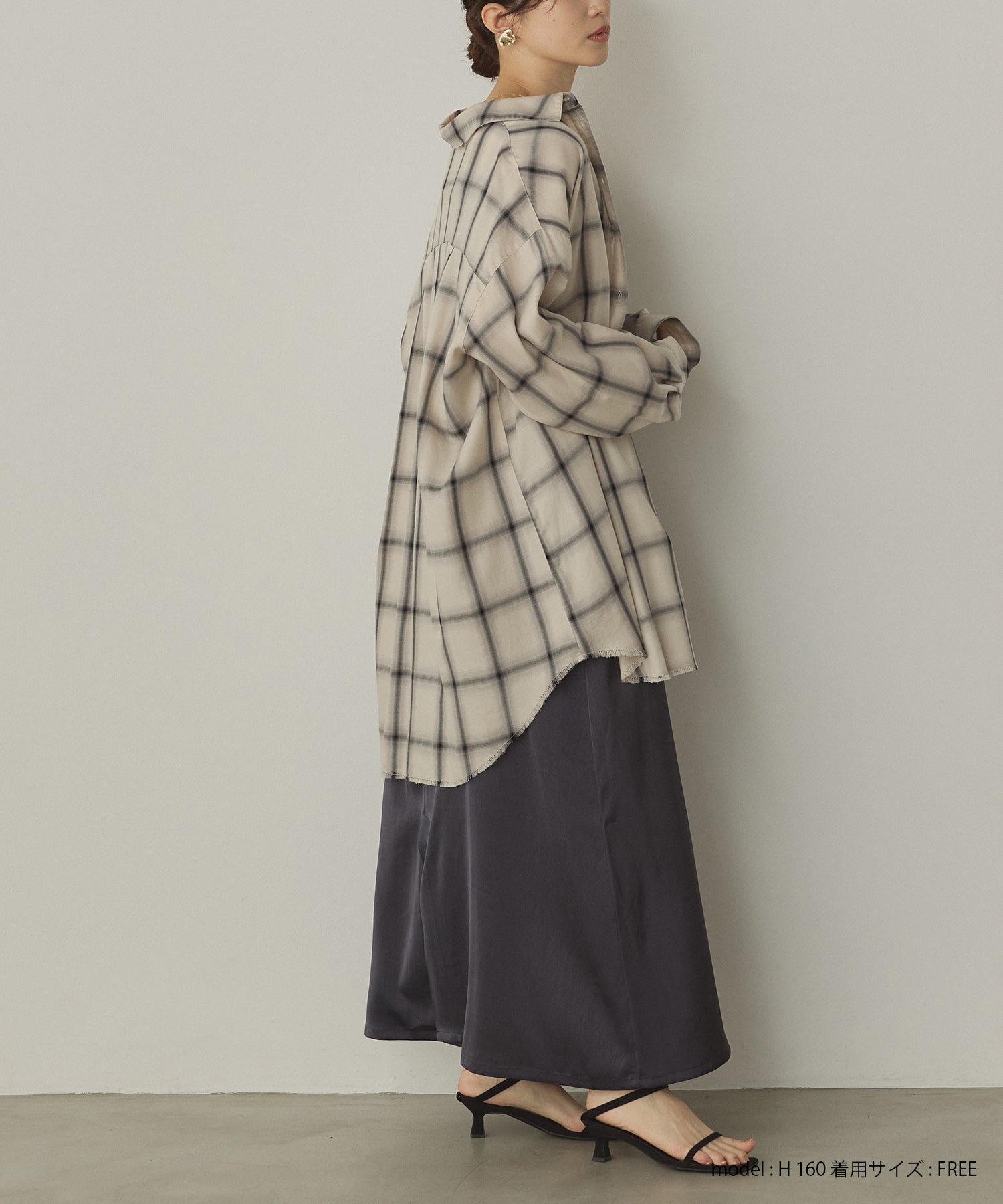 【新色追加】オンブレチェック オーバーシャツ