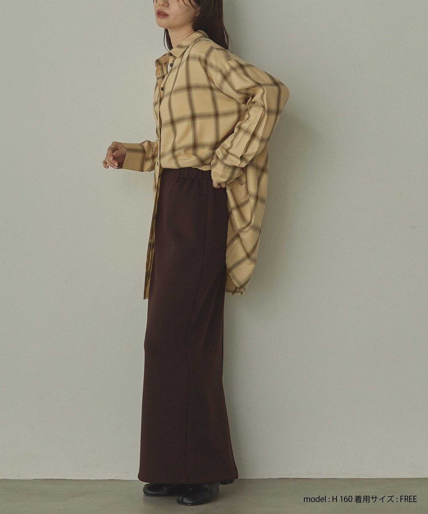 【新色追加】オンブレチェック オーバーシャツ
