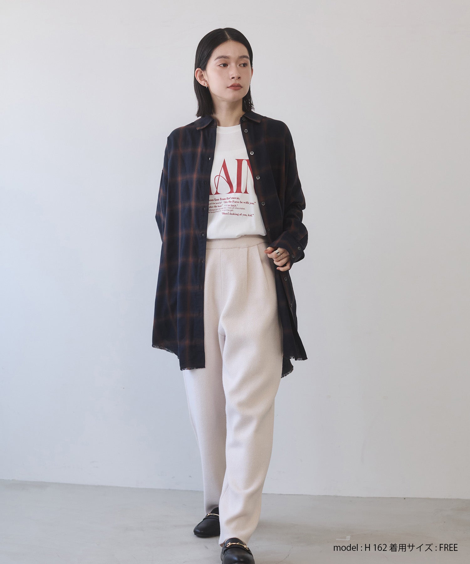 【新色追加】オンブレチェック オーバーシャツ