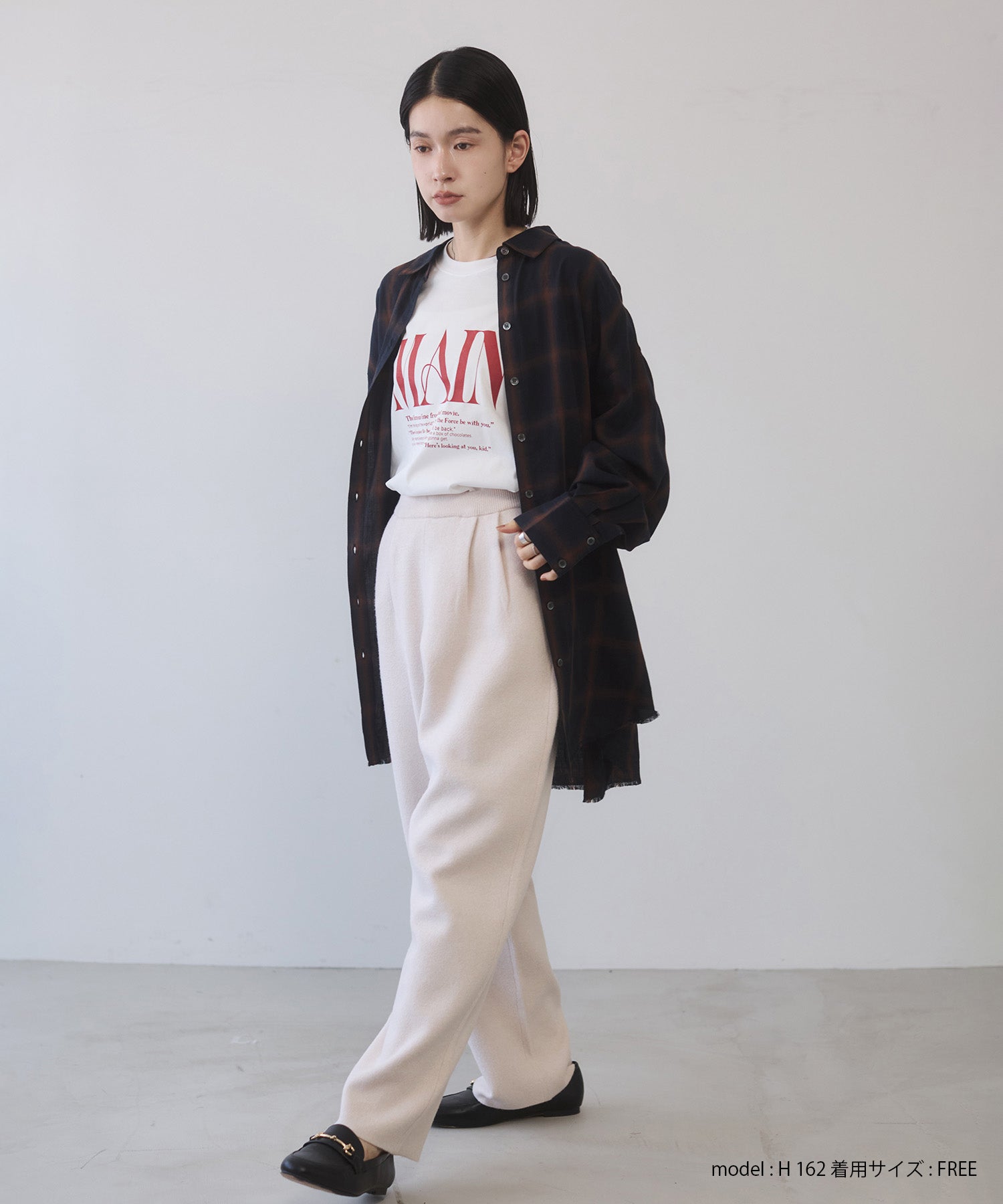 【新色追加】オンブレチェック オーバーシャツ