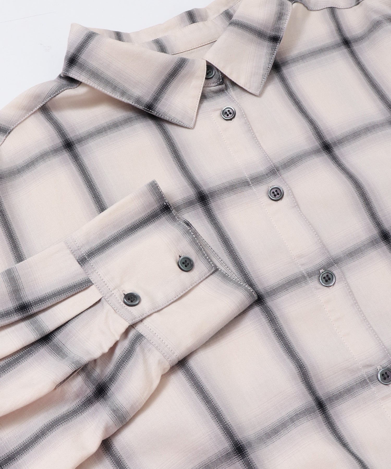 【新色追加】オンブレチェック オーバーシャツ