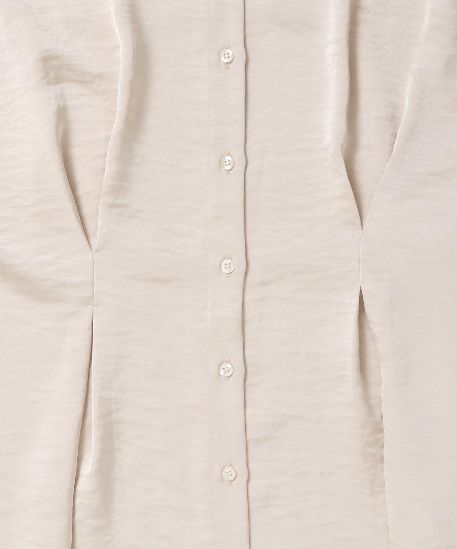 MATTE SATIN TUCK SHIRT
