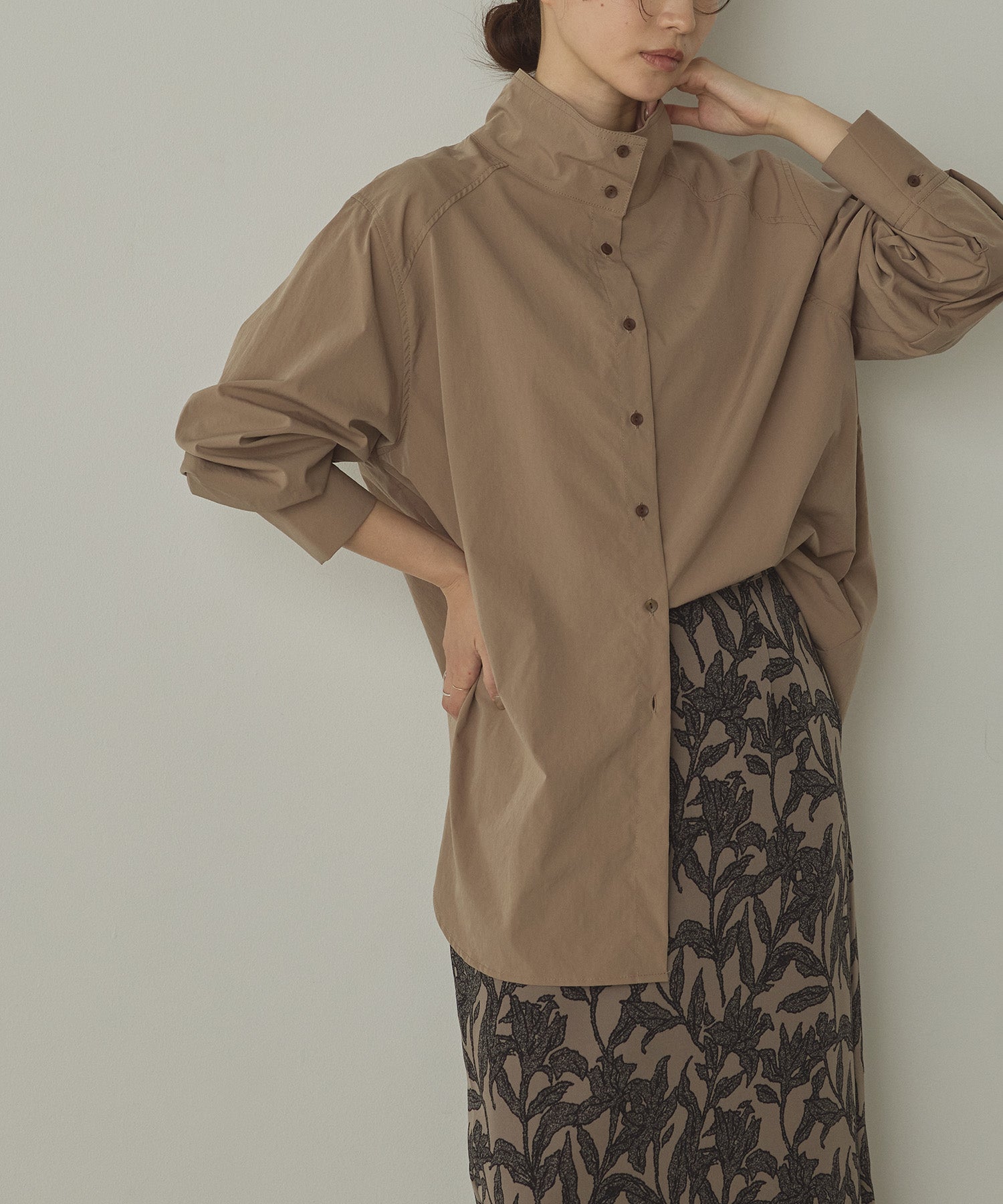 2WAY HIGH NECK SHIRT