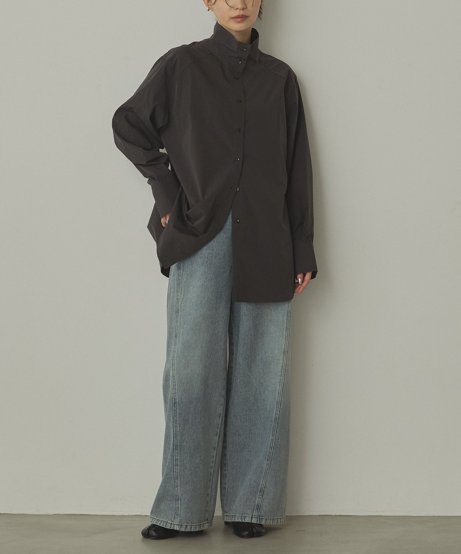 2WAY HIGH NECK SHIRT