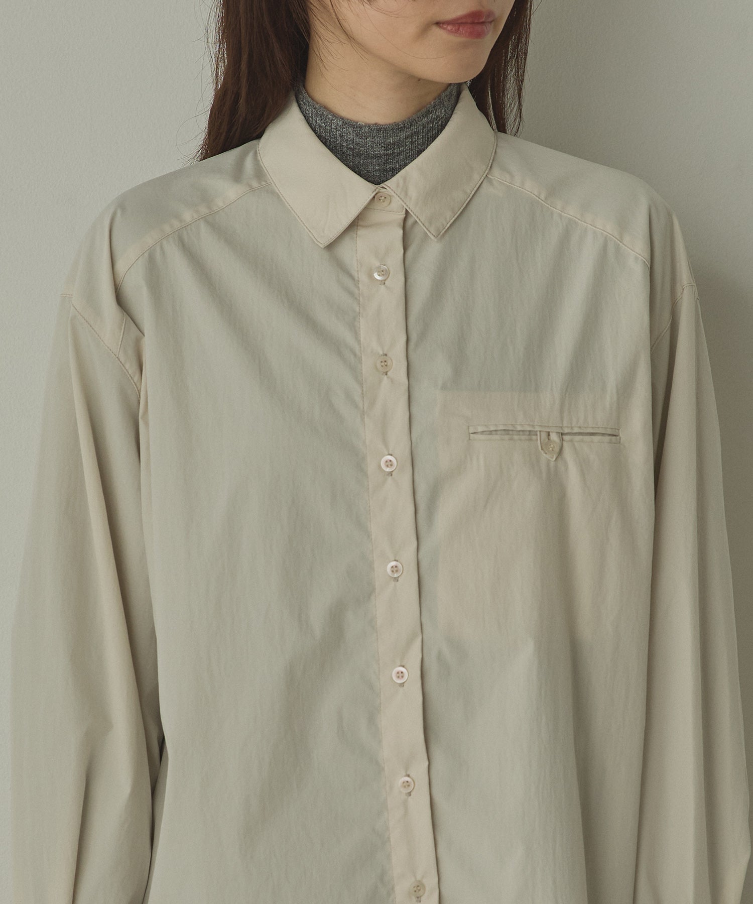 ポリエステルブロード 丈2WAYシャツ
