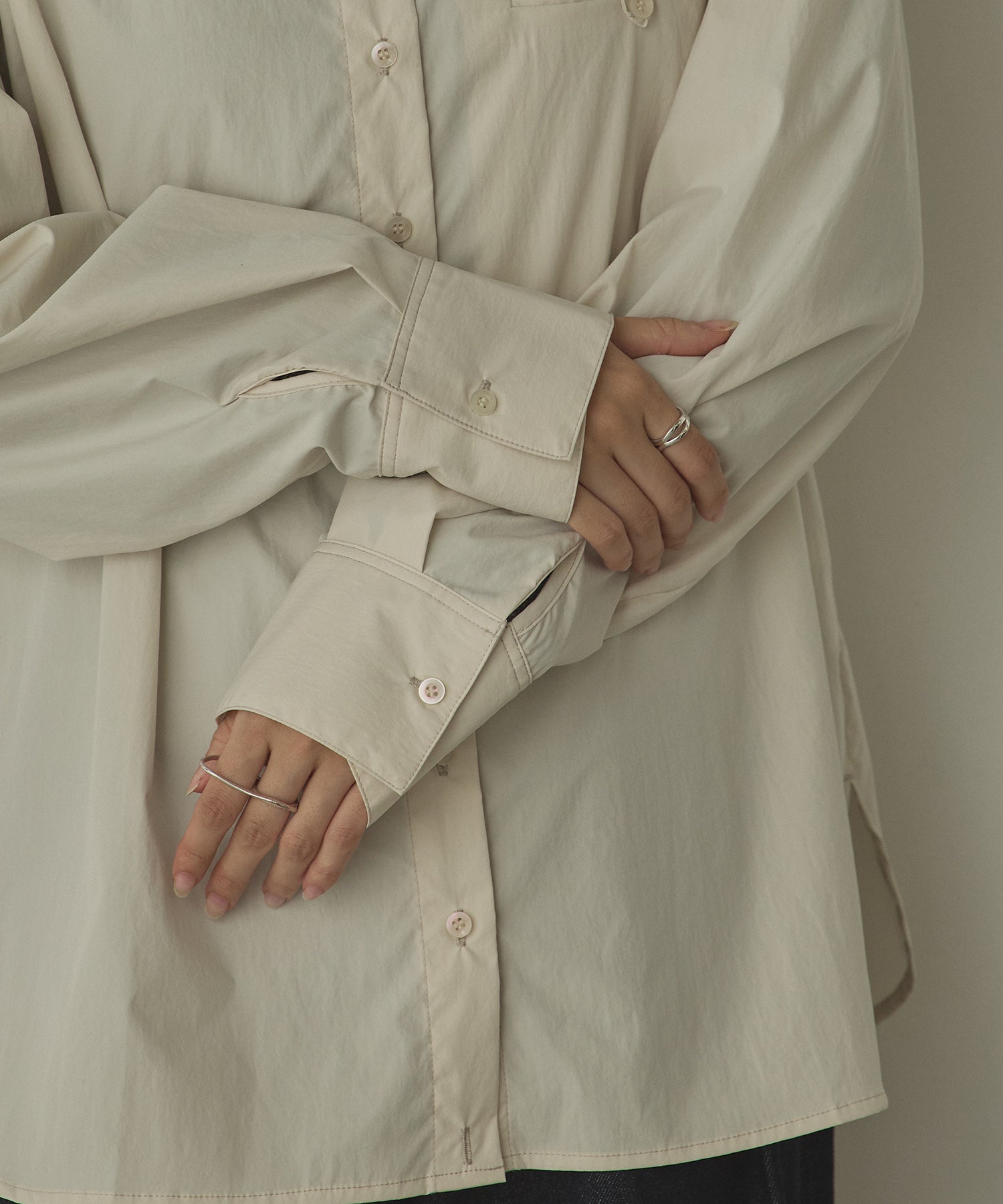 ポリエステルブロード 丈2WAYシャツ