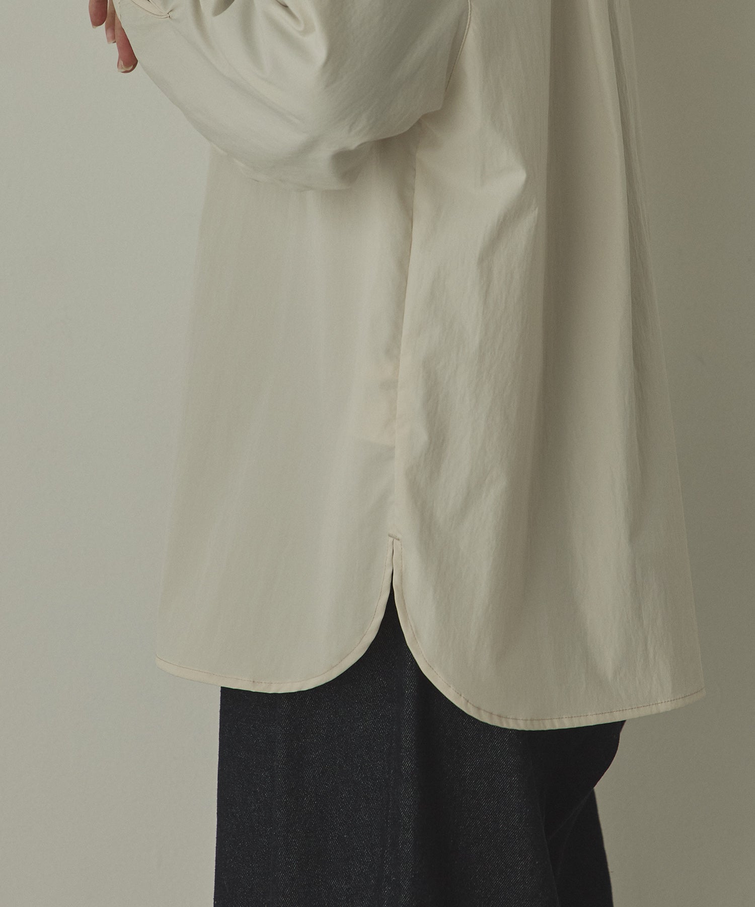 ポリエステルブロード 丈2WAYシャツ