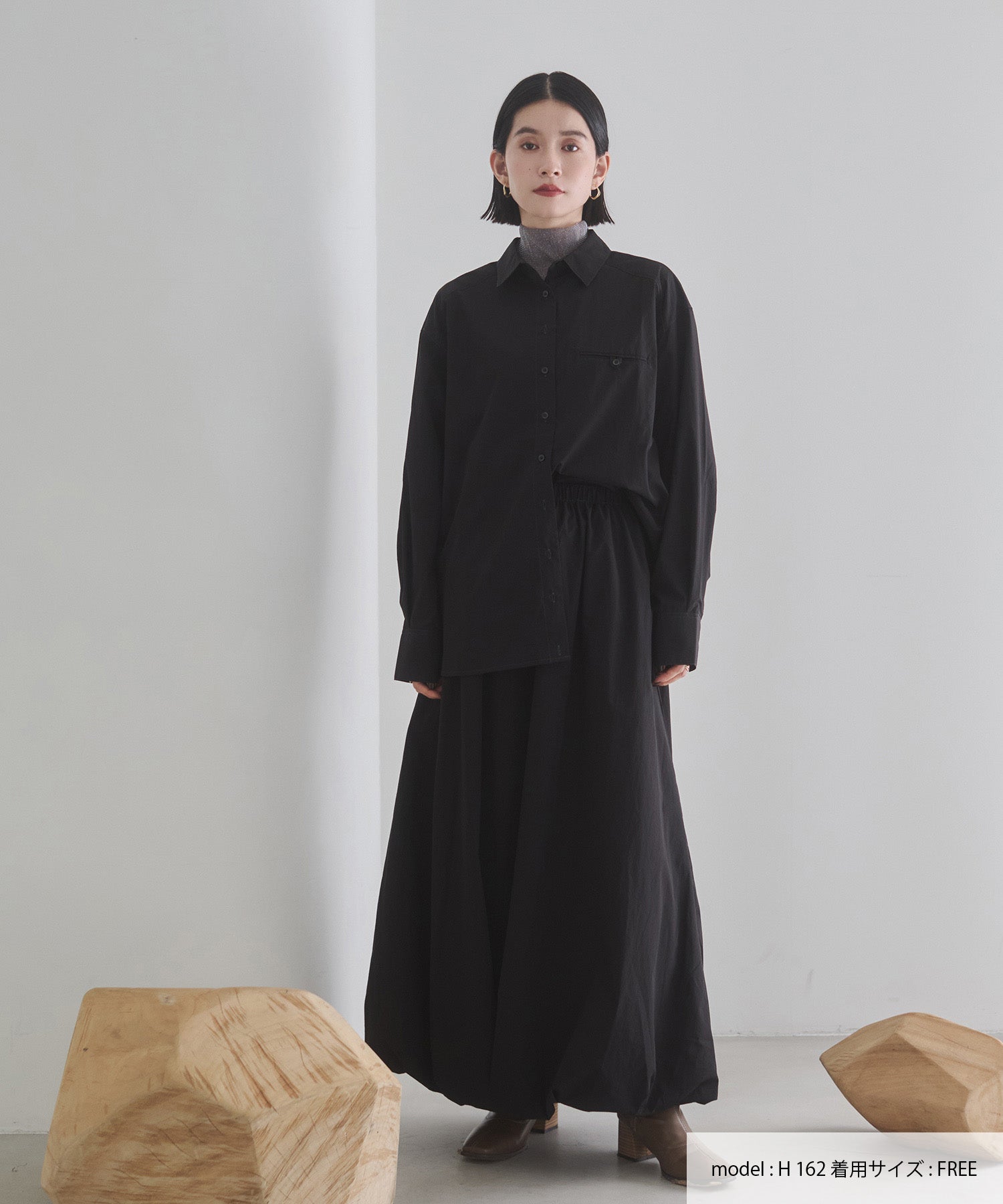 ポリエステルブロード 丈2WAYシャツ