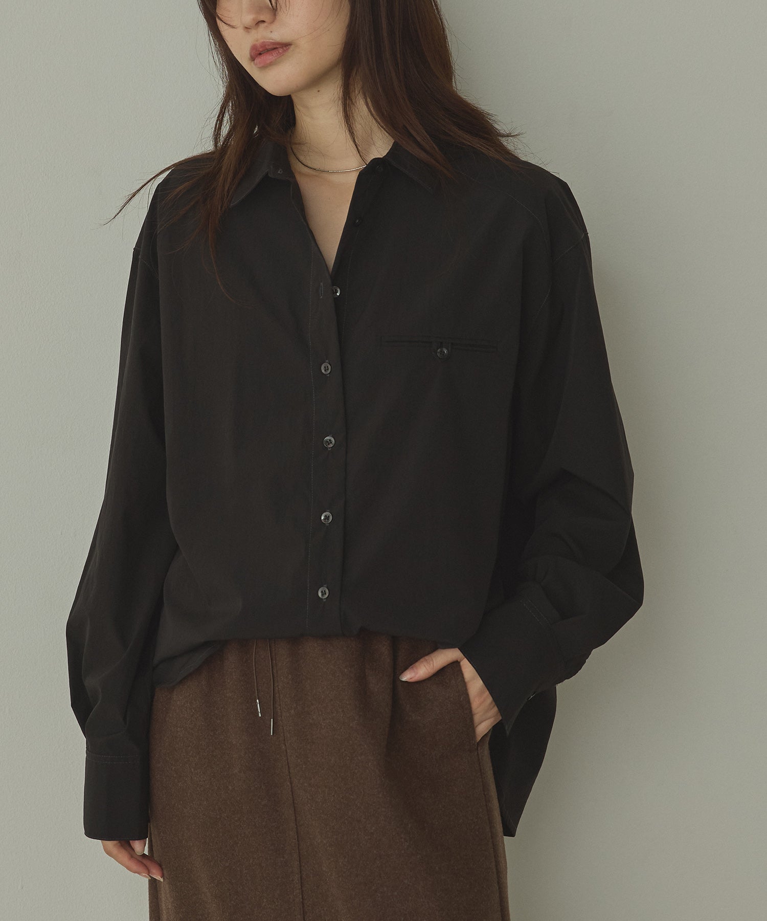 ポリエステルブロード 丈2WAYシャツ