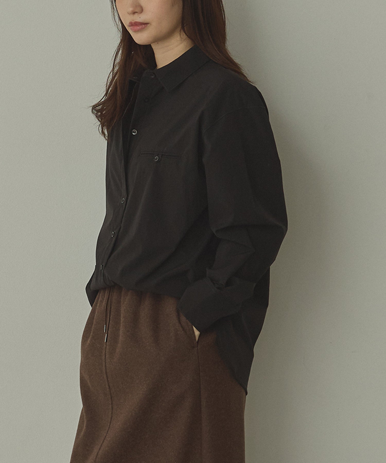 ポリエステルブロード 丈2WAYシャツ