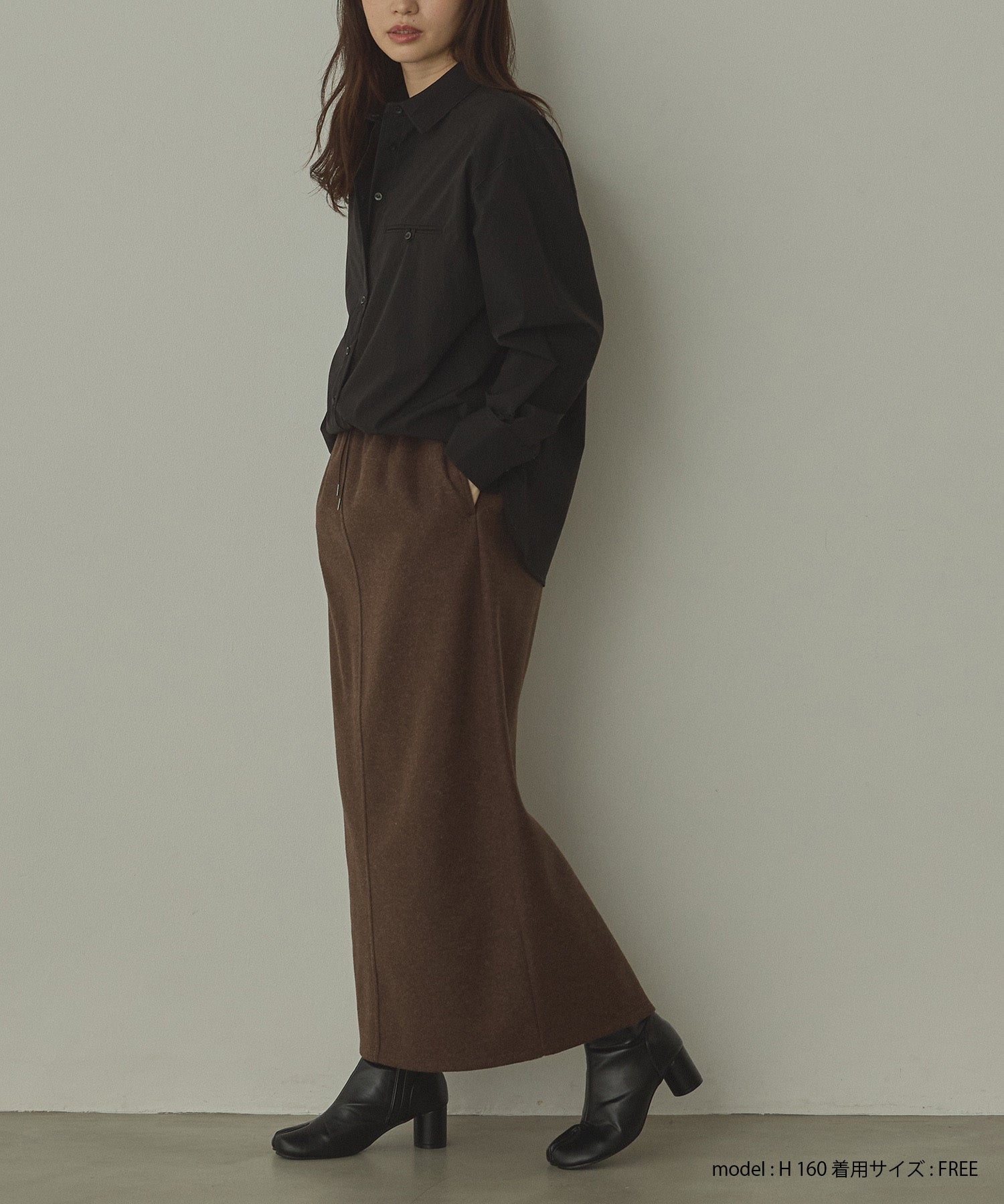 ポリエステルブロード 丈2WAYシャツ