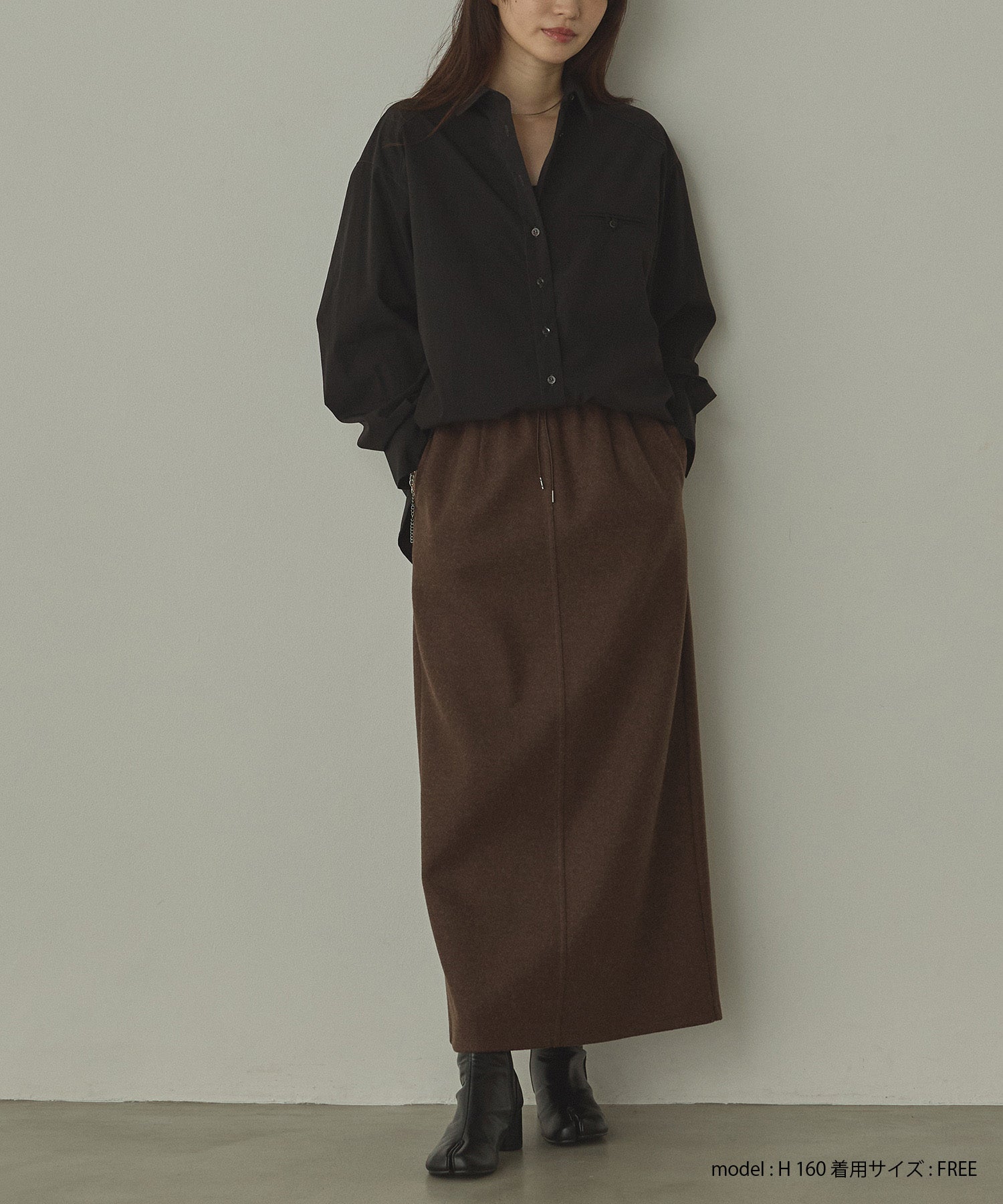 ポリエステルブロード 丈2WAYシャツ