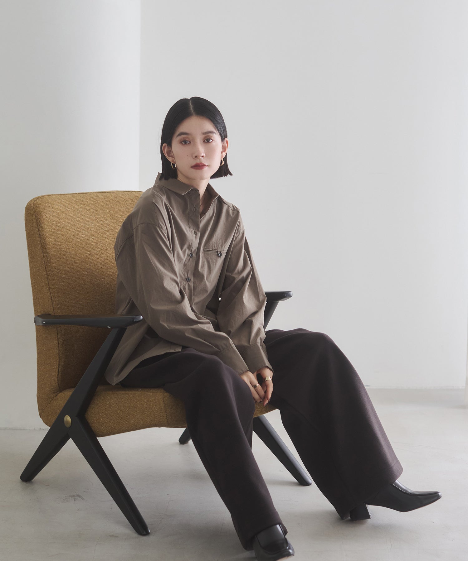 ポリエステルブロード 丈2WAYシャツ