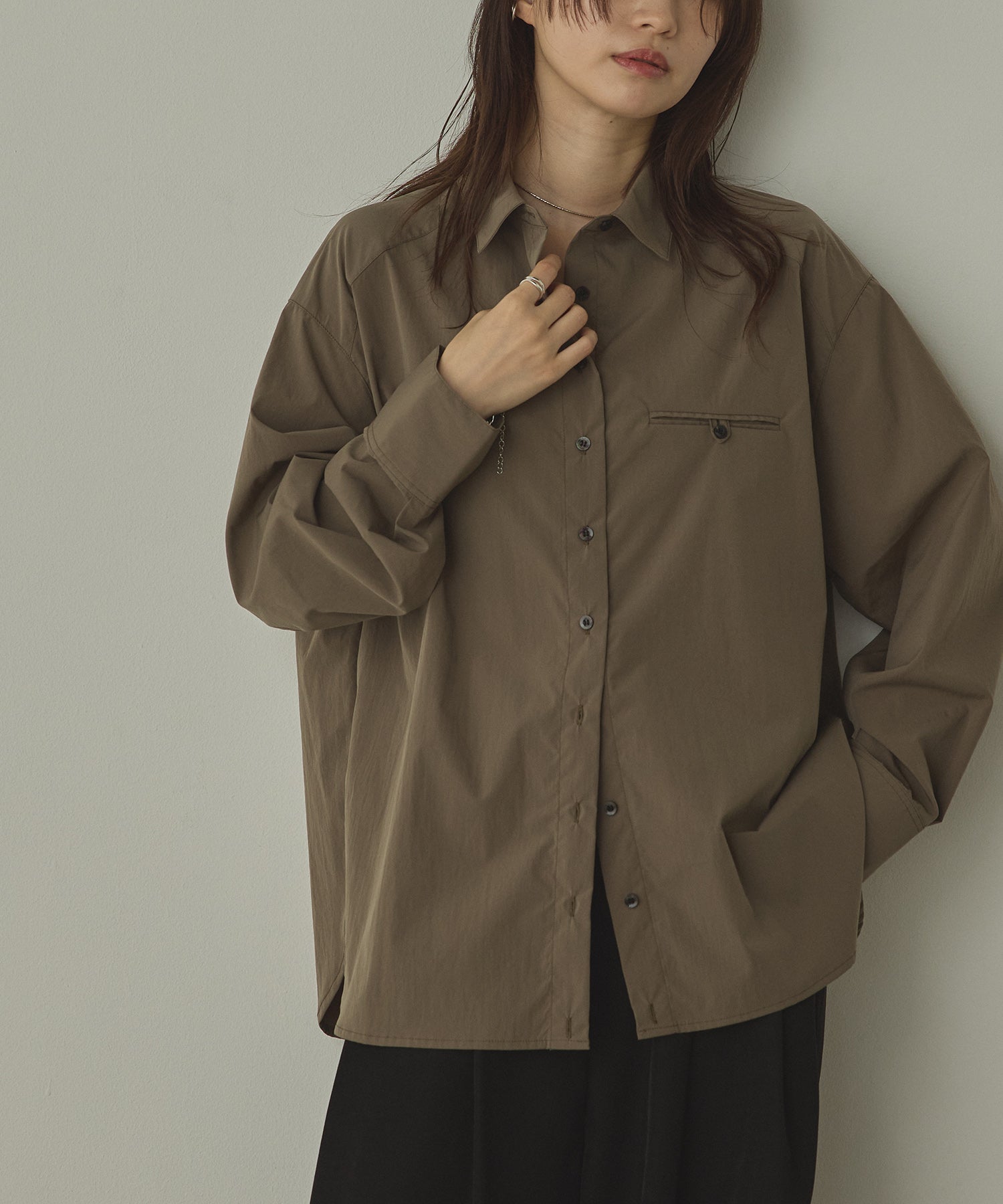 ポリエステルブロード 丈2WAYシャツ