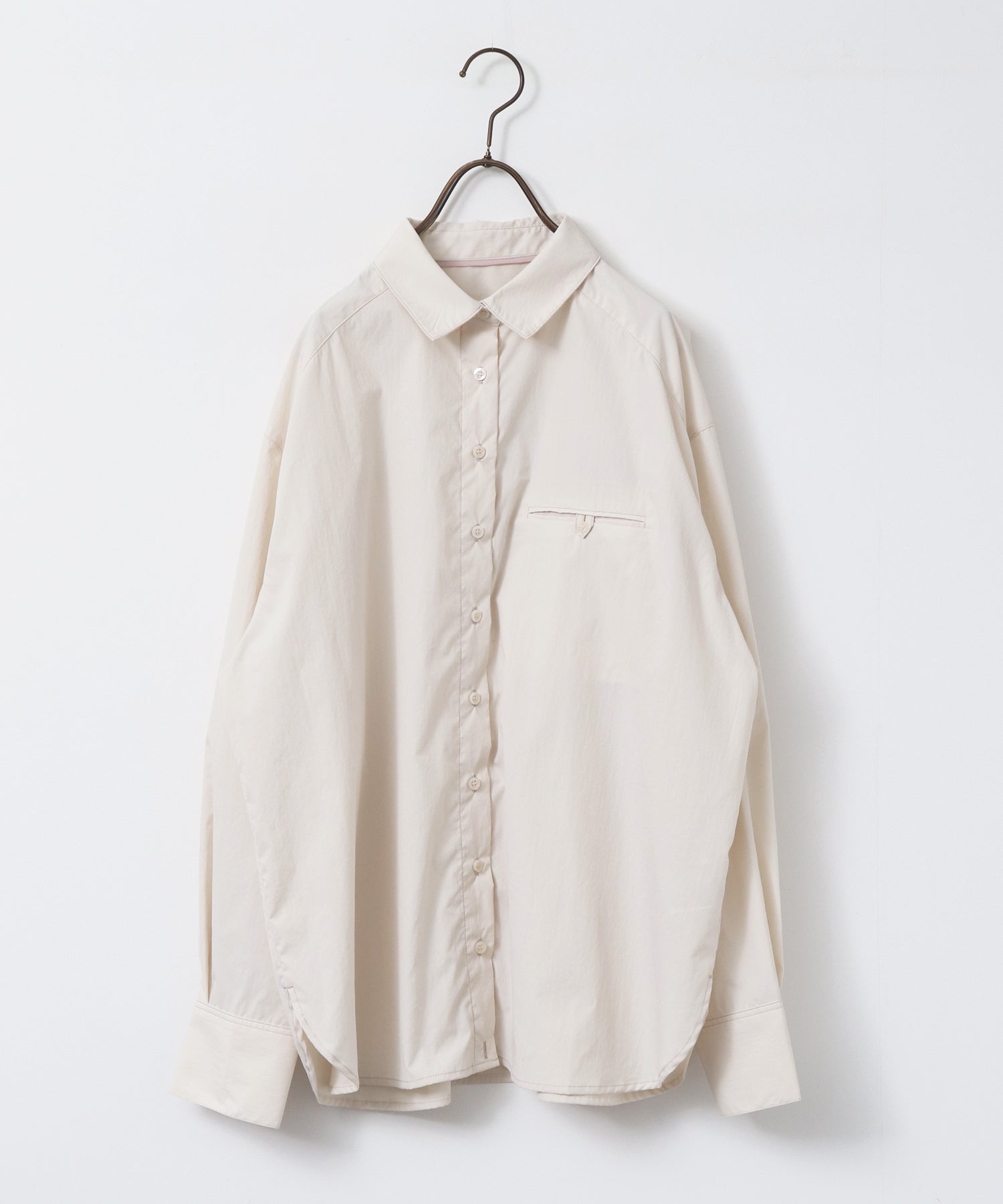 ポリエステルブロード 丈2WAYシャツ