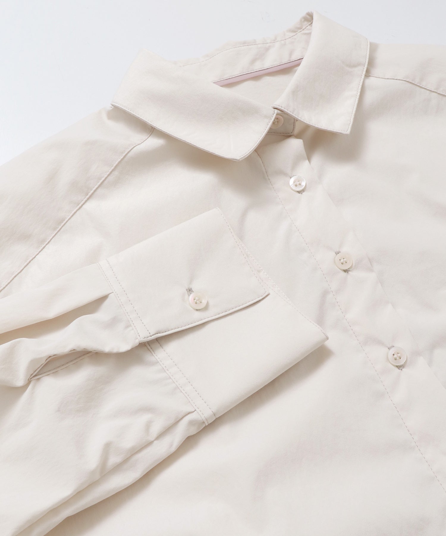 ポリエステルブロード 丈2WAYシャツ