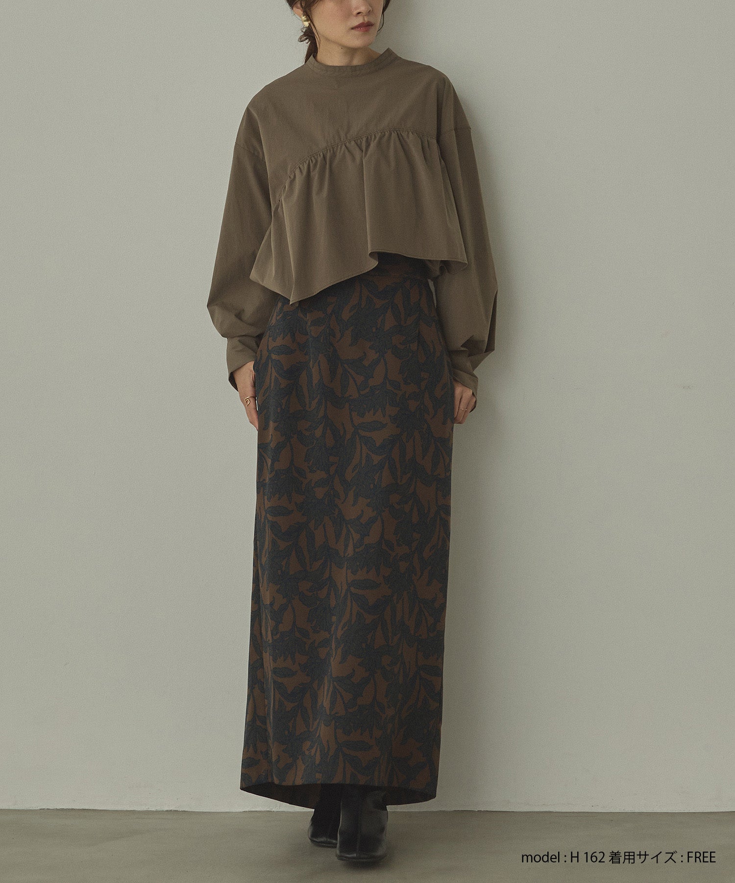 ポリエステルブロード 前後2WAYフリルシャツ