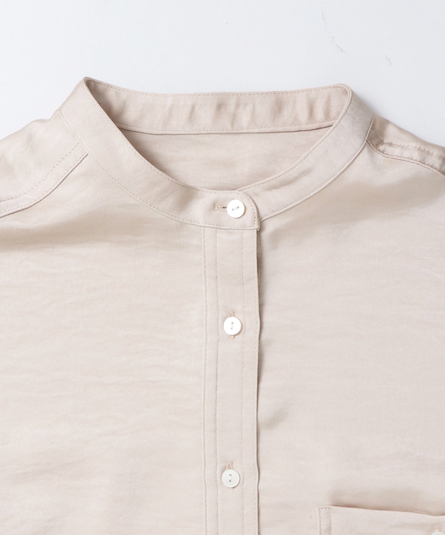 マットサテン オーバーシャツ