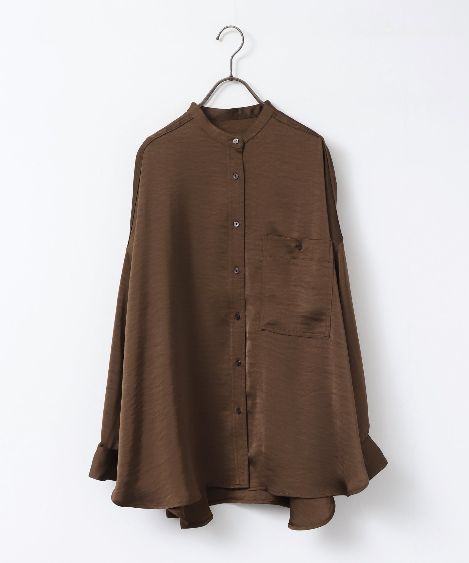 マットサテン オーバーシャツ