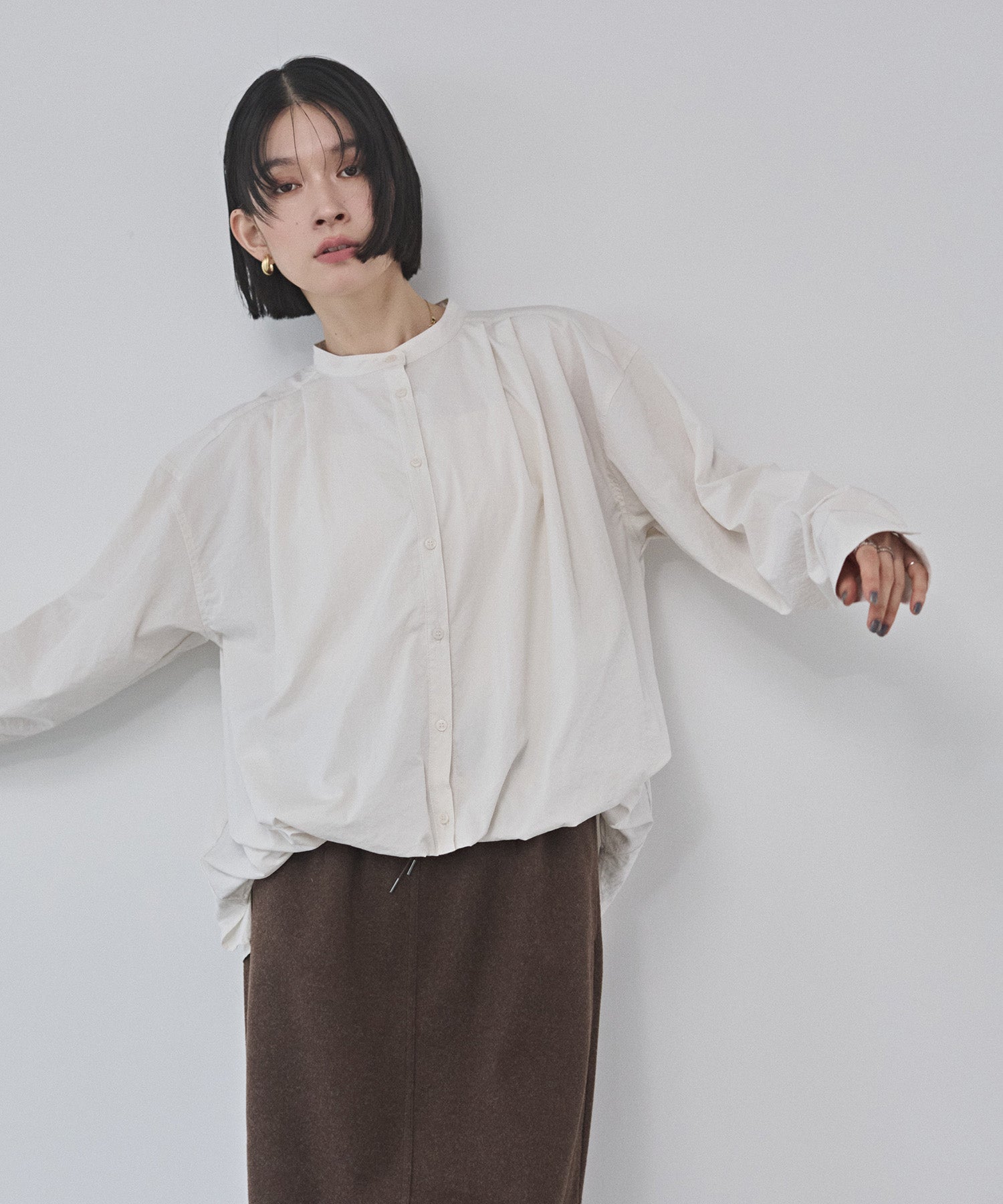 POLYESTER BALLOON SHIRT