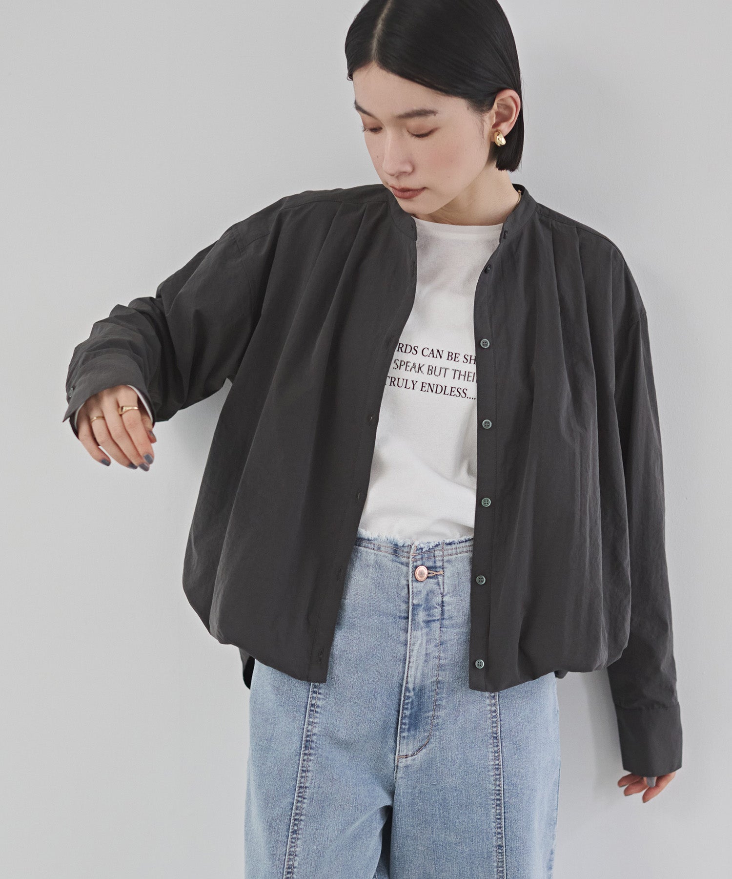 POLYESTER BALLOON SHIRT