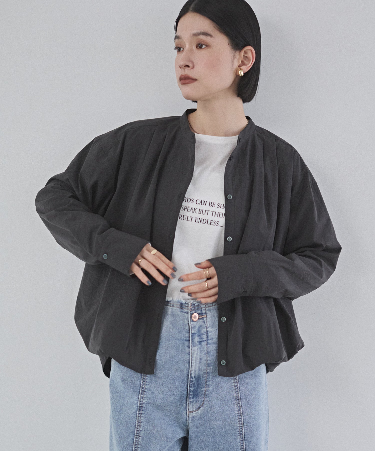 POLYESTER BALLOON SHIRT