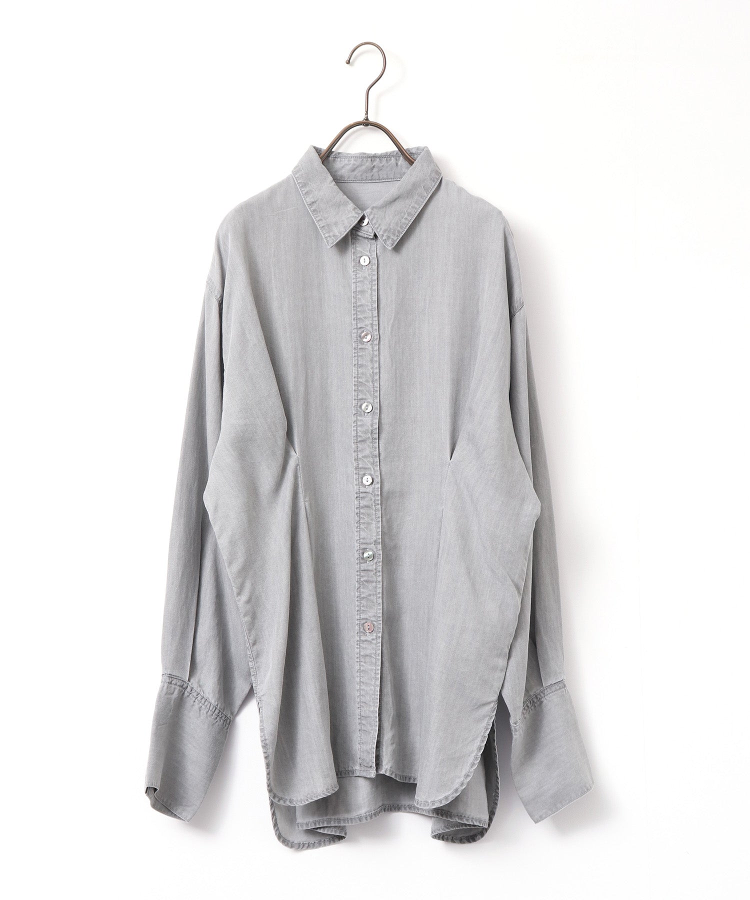 デニム オーバータックシャツ