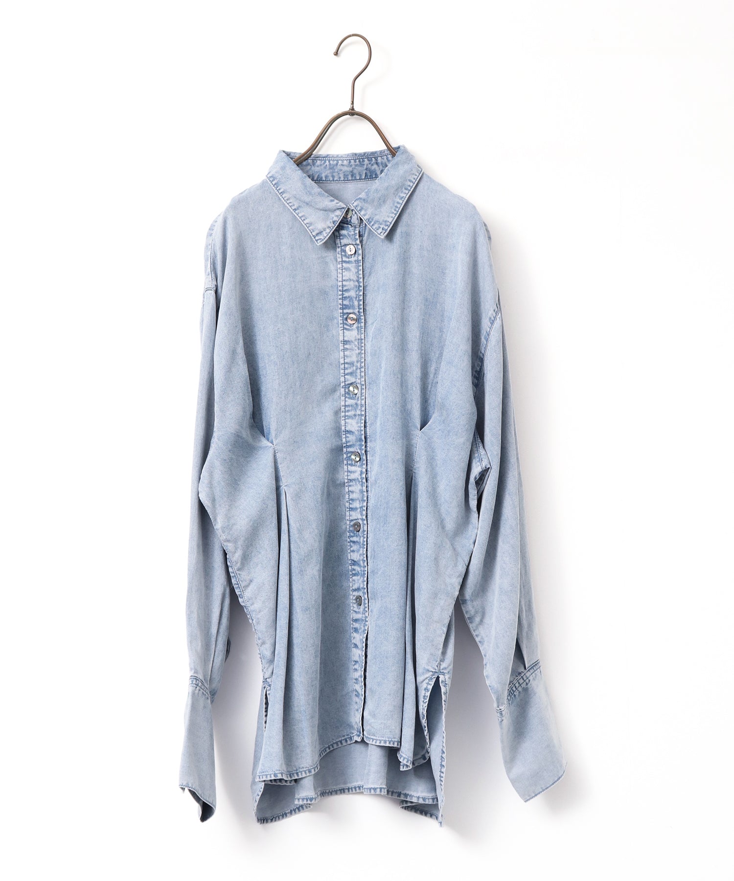 デニム オーバータックシャツ