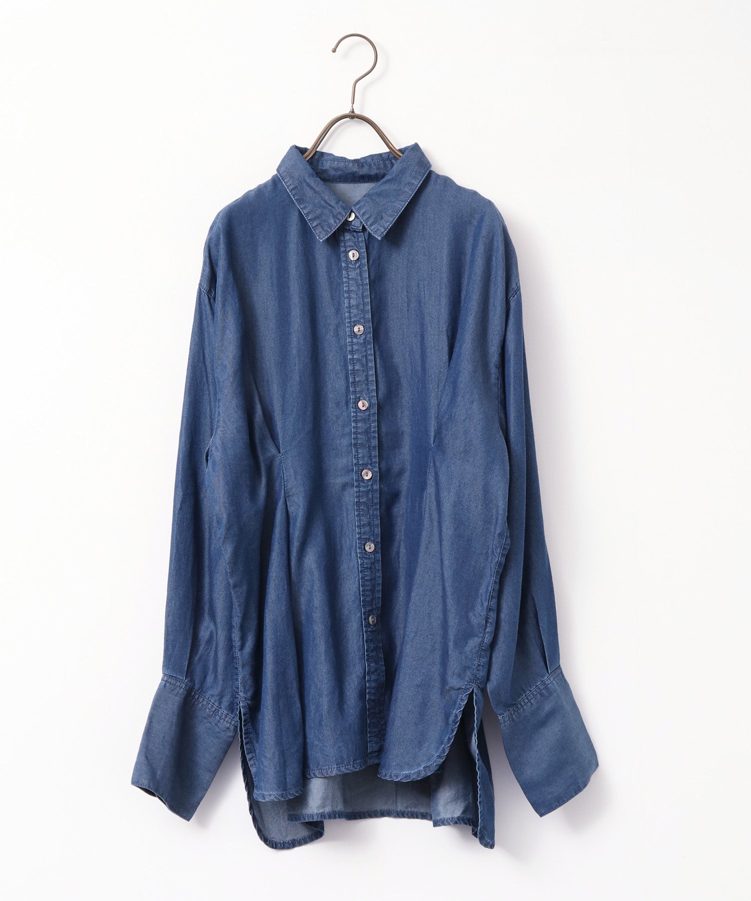 デニム オーバータックシャツ